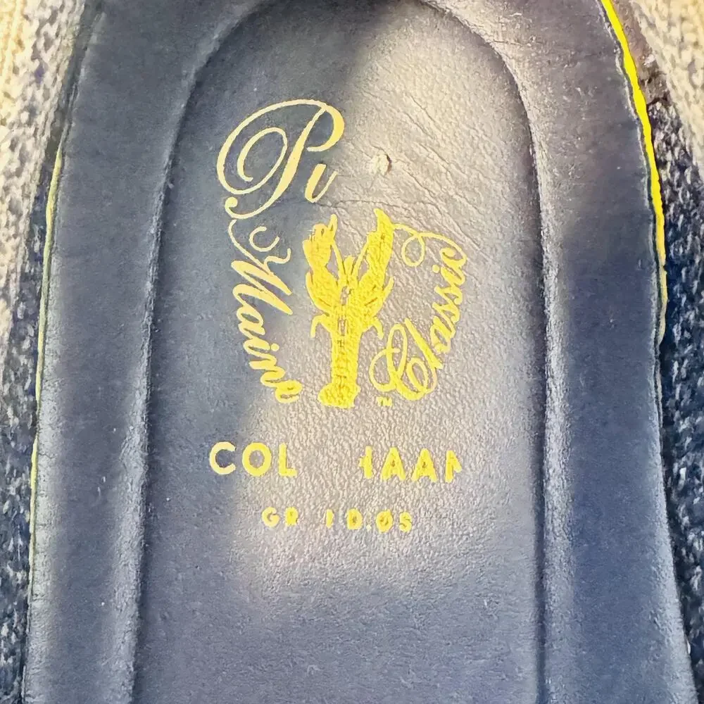 Cole Haan Shoes Men 8 Blue Knit Penny Loafer Grand OS Pinch Weekend Knit Casual
